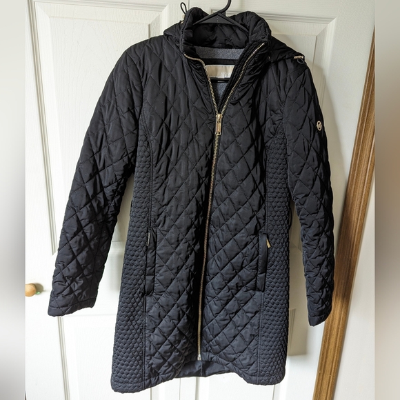 Michael Kors black quilt Puffer Coat size S - Picture 1 of 8
